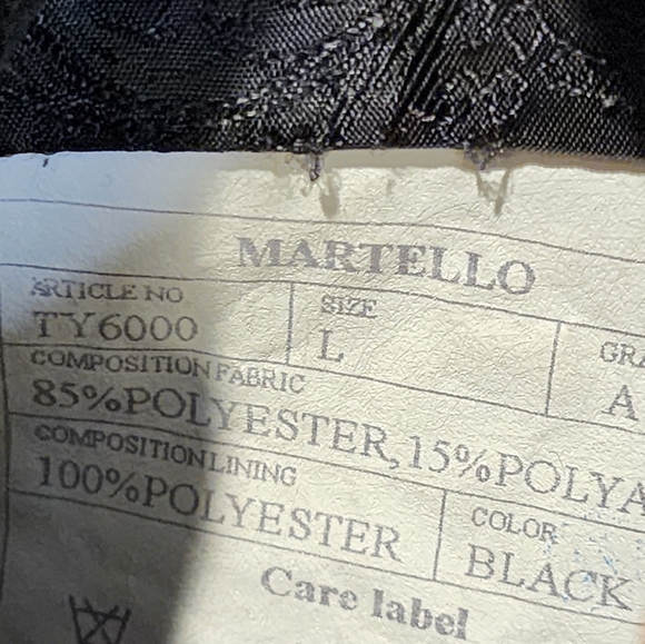 MARTELLO UOMO men's Black Jacket Size L - Picture 10 of 11